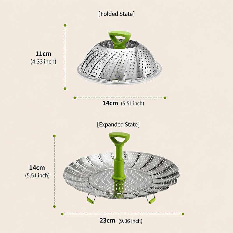 Expandable Stainless Steel Steamer Basket