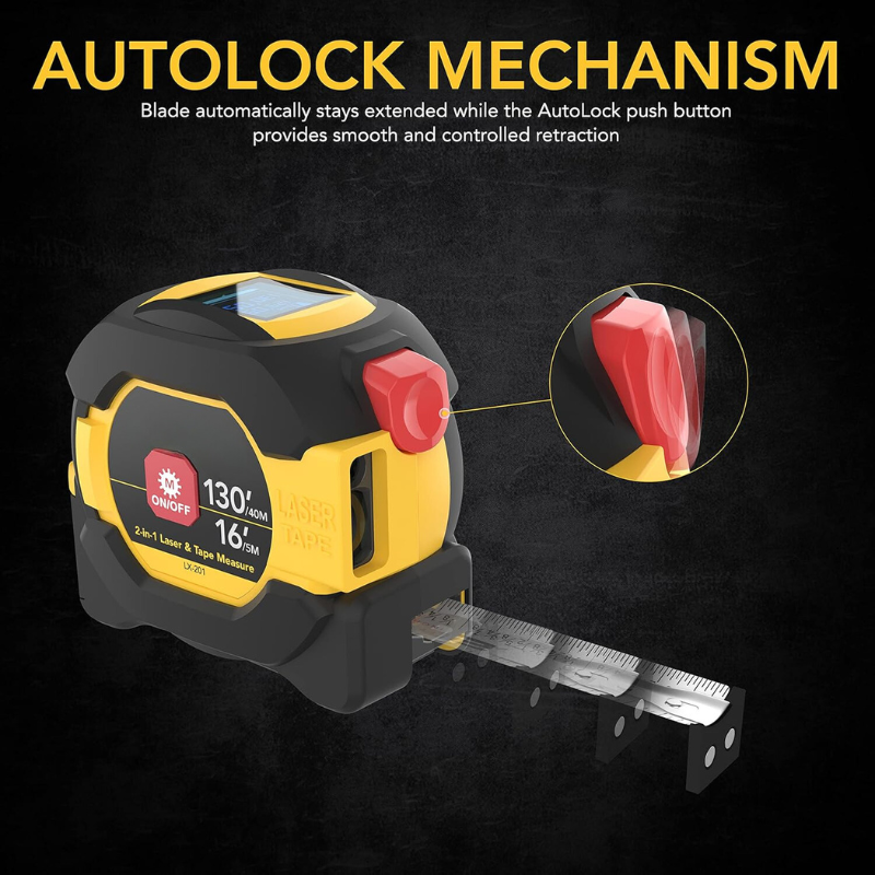 2 in 1 Digital Laser 5m Tape Measure
