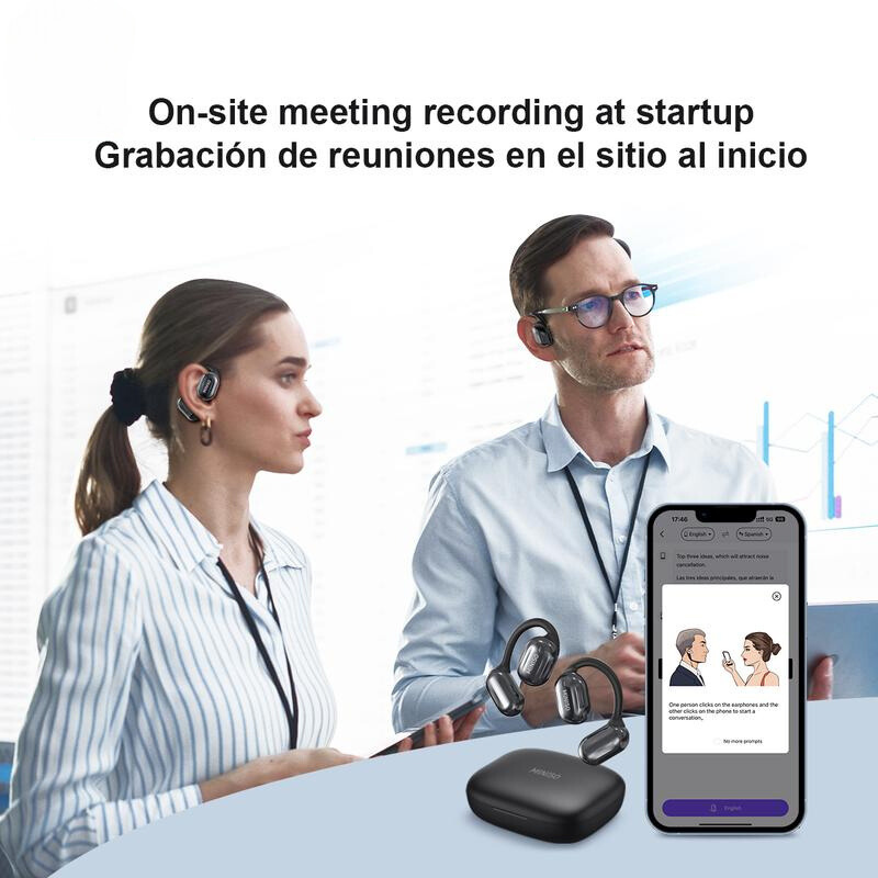 AI Translation Earbuds 2-in-1: Talk & Listen