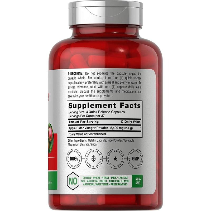 Apple Cider Vinegar 2400mg per serving