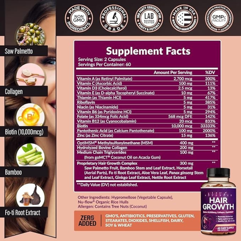 24-in-1 Advanced Hair Growth Vitamins