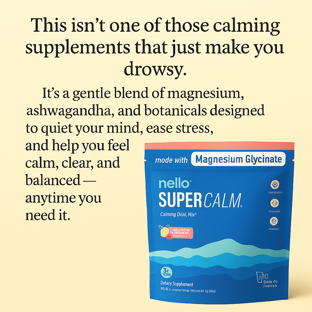 Supercalm – Calming Drink Mix with KSM-66 Ashwagandha, Vitamin D3, Magnesium & L-Theanine – Supports Cortisol Balance, Mood & Sleep, Helps Manage Occasional Stress – Travel Packets (20 Servings)
