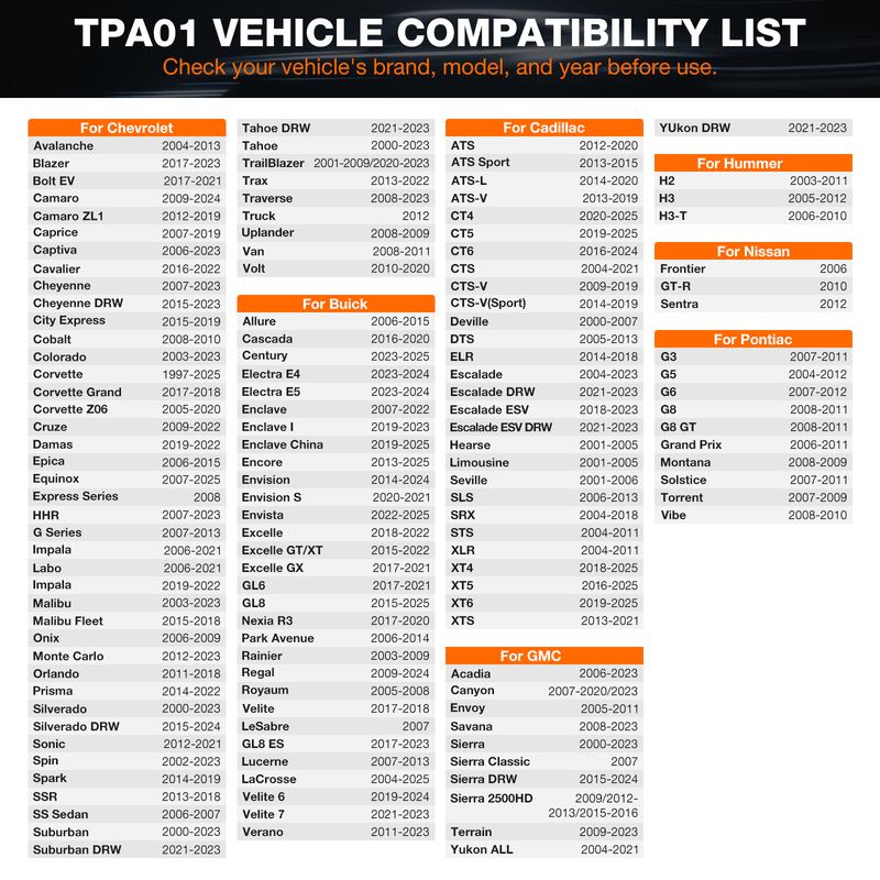 VXDAS TPA01 TPMS Relearn Tool & Tire Gauge