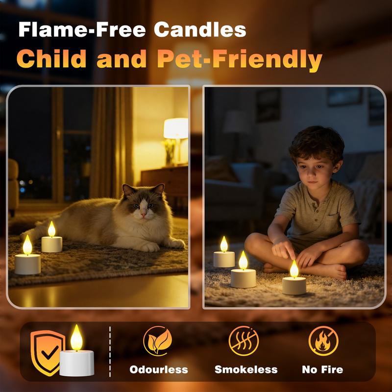 12-Piece Rechargeable LED Candle Light Set