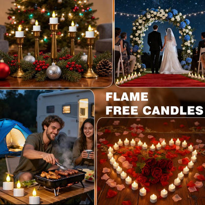 12-Piece Rechargeable LED Candle Light Set