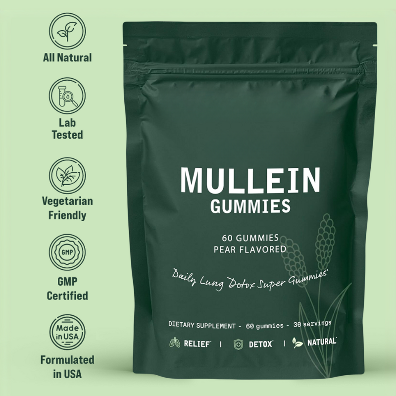 Mullein Gummies for Lung Health and Mucus Detox