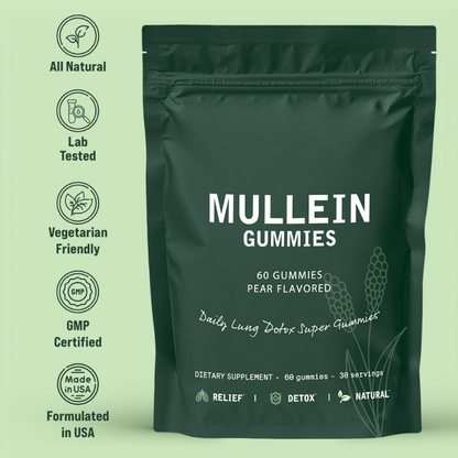 Mullein Gummies for Lung Health and Mucus Detox