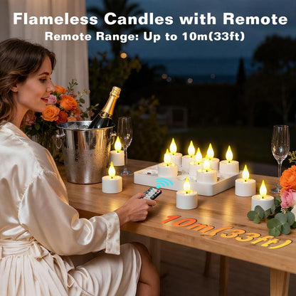 12-Piece Rechargeable LED Candle Light Set