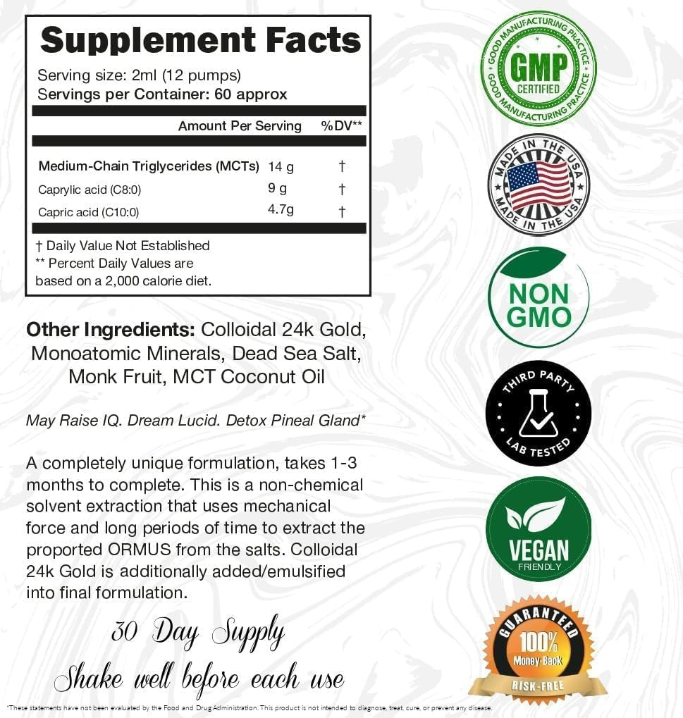 Ormus Gold Oil