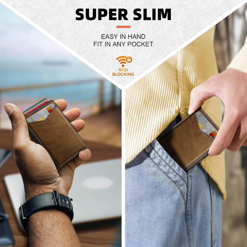 Men's Business Style Pu Leather Wallet