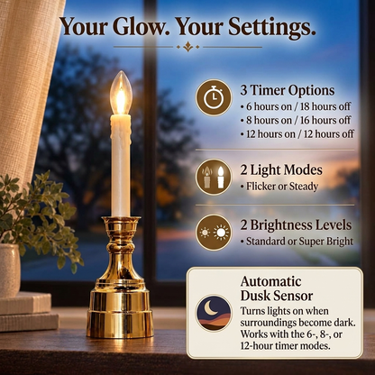 Premium Bethlehem Lights Cordless Window Candles – Set of 6