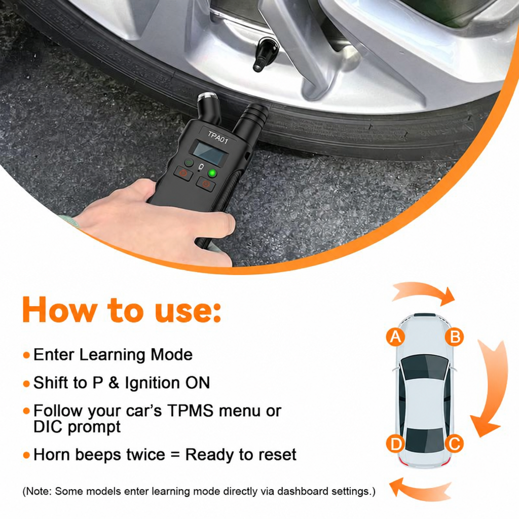 VXDAS TPA01 TPMS Relearn Tool & Tire Gauge