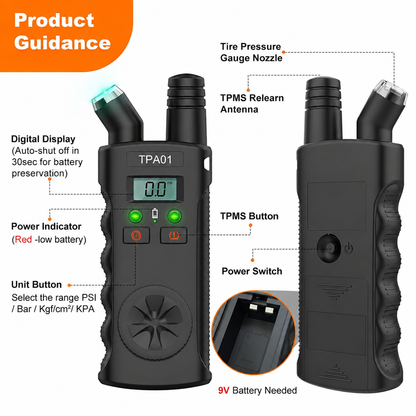 VXDAS TPA01 TPMS Relearn Tool & Tire Gauge