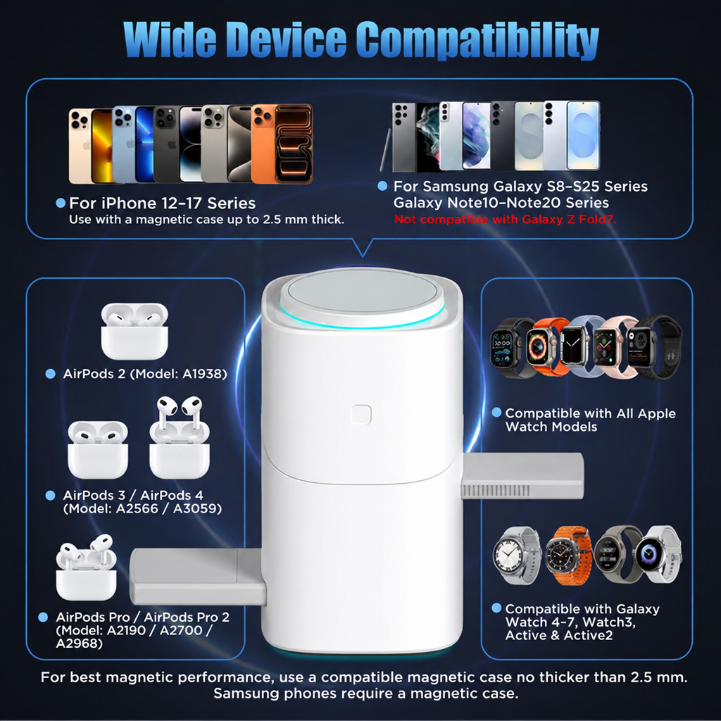 3-in-1 Magnetic Charging Station