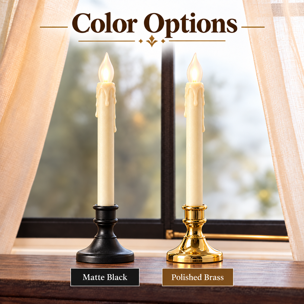 Premium Bethlehem Lights Cordless Window Candles | Slim Edition