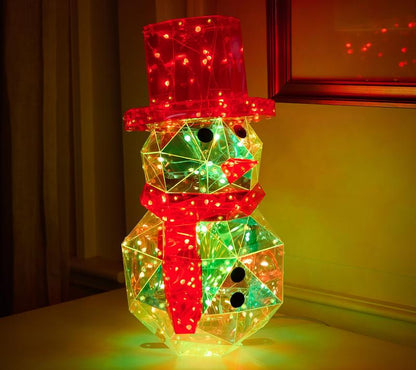 ShimmerSnow Holographic Light-Up Snowman