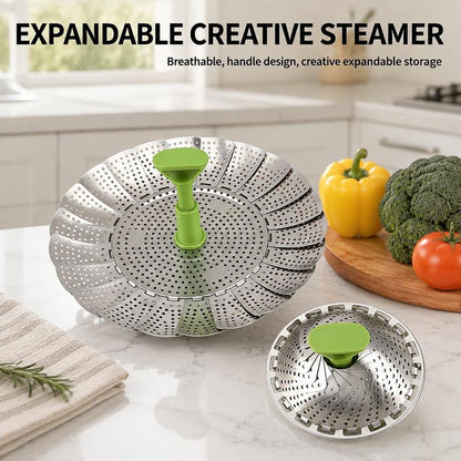 Expandable Stainless Steel Steamer Basket