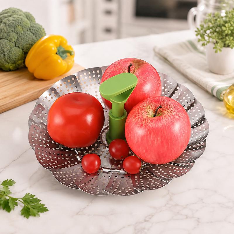 Expandable Stainless Steel Steamer Basket